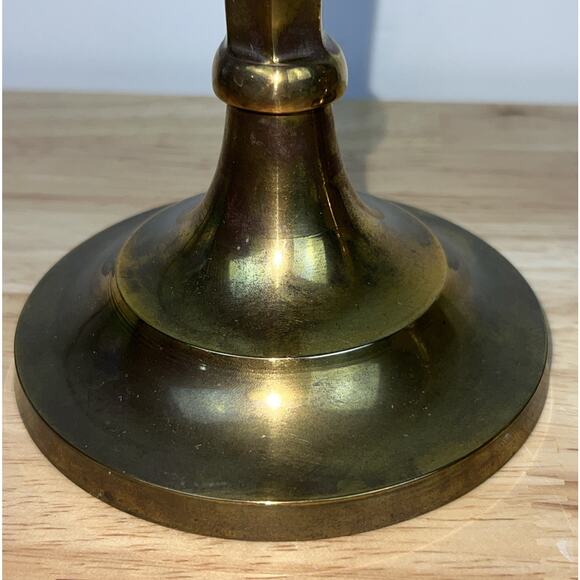 ANTIQUE BRASS CANDLESTICKS - 14.5” - 20th CENTURY - SET OF 2 - Picture 4 of 8